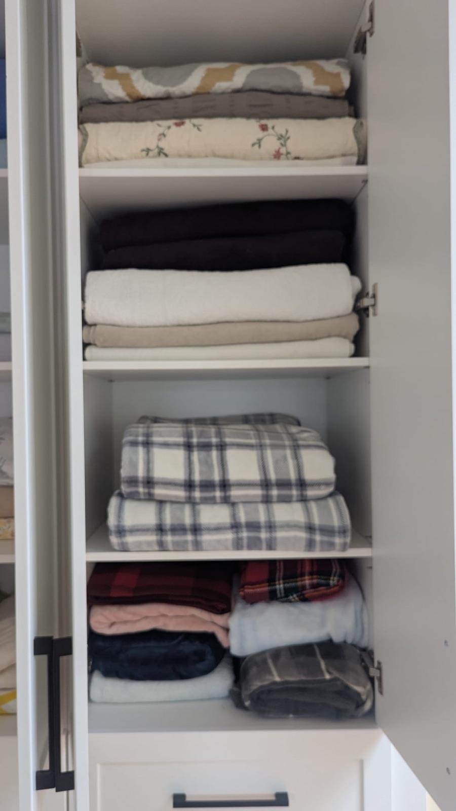 Folded blankets system