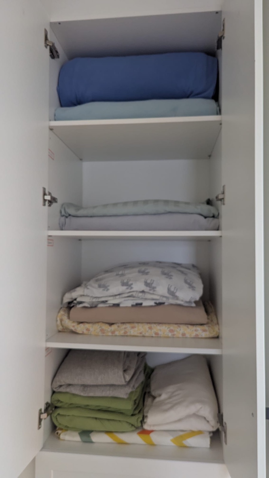 Tidy linen closet