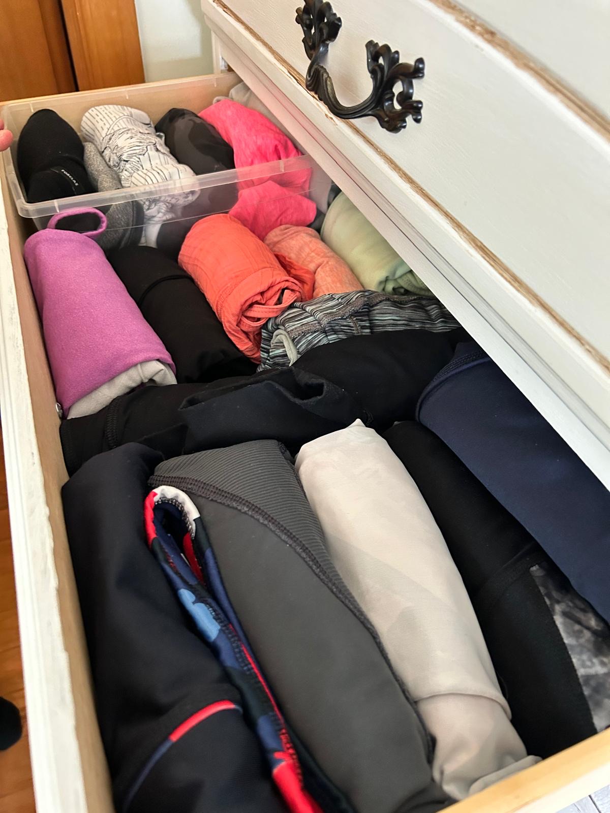 Organized clothing drawer